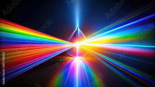 Colorful diffraction pattern created by light passing through a prism, colorful, diffraction, pattern, light, prism photo