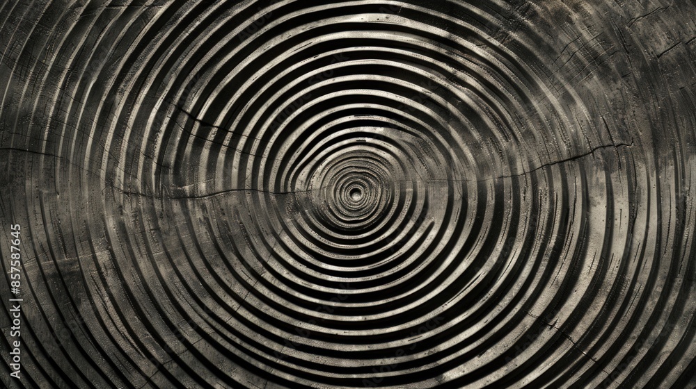 A black and white photo of a wave with a circular shape. Generate AI image A black and white photo of a wave with a circular shape. Generate AI image