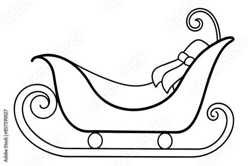 Christmas sleigh vector illustration