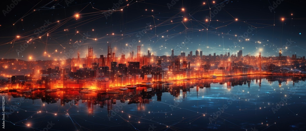 Global Shipping Network: Illuminated Routes Connecting Continents Digitally Illustrated in Vibrant Colors Global Shipping Network: Illuminated Routes Connecting Continents Digitally Illustrated in Vibrant Colors
