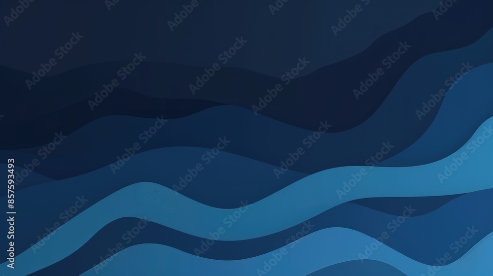 A blue wave with a dark blue background. Generate AI image A blue wave with a dark blue background. Generate AI image