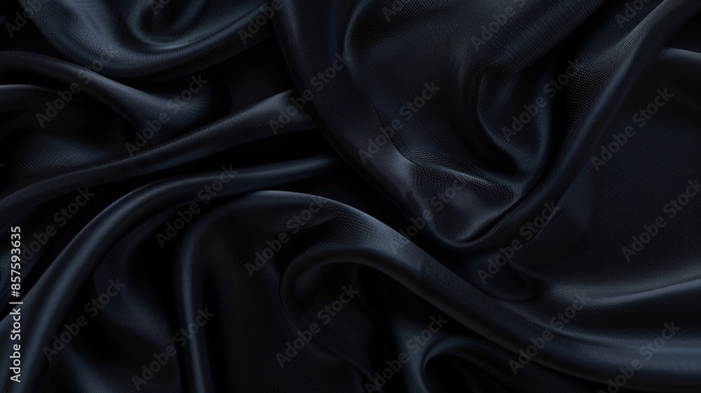 A black fabric with a pattern of lines and dots. Generate AI image A black fabric with a pattern of lines and dots. Generate AI image