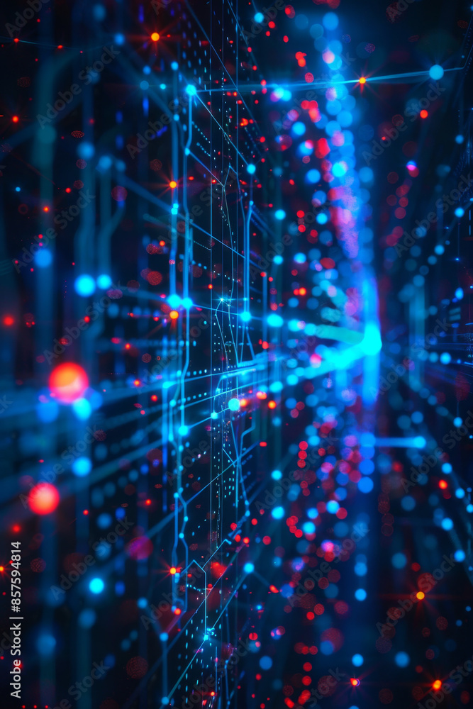Detailed digital representation of AI technology showcasing machine learning algorithms, neural networks, and futuristic tech innovation. Detailed digital representation of AI technology showcasing machine learning algorithms, neural networks, and futuristic tech innovation.