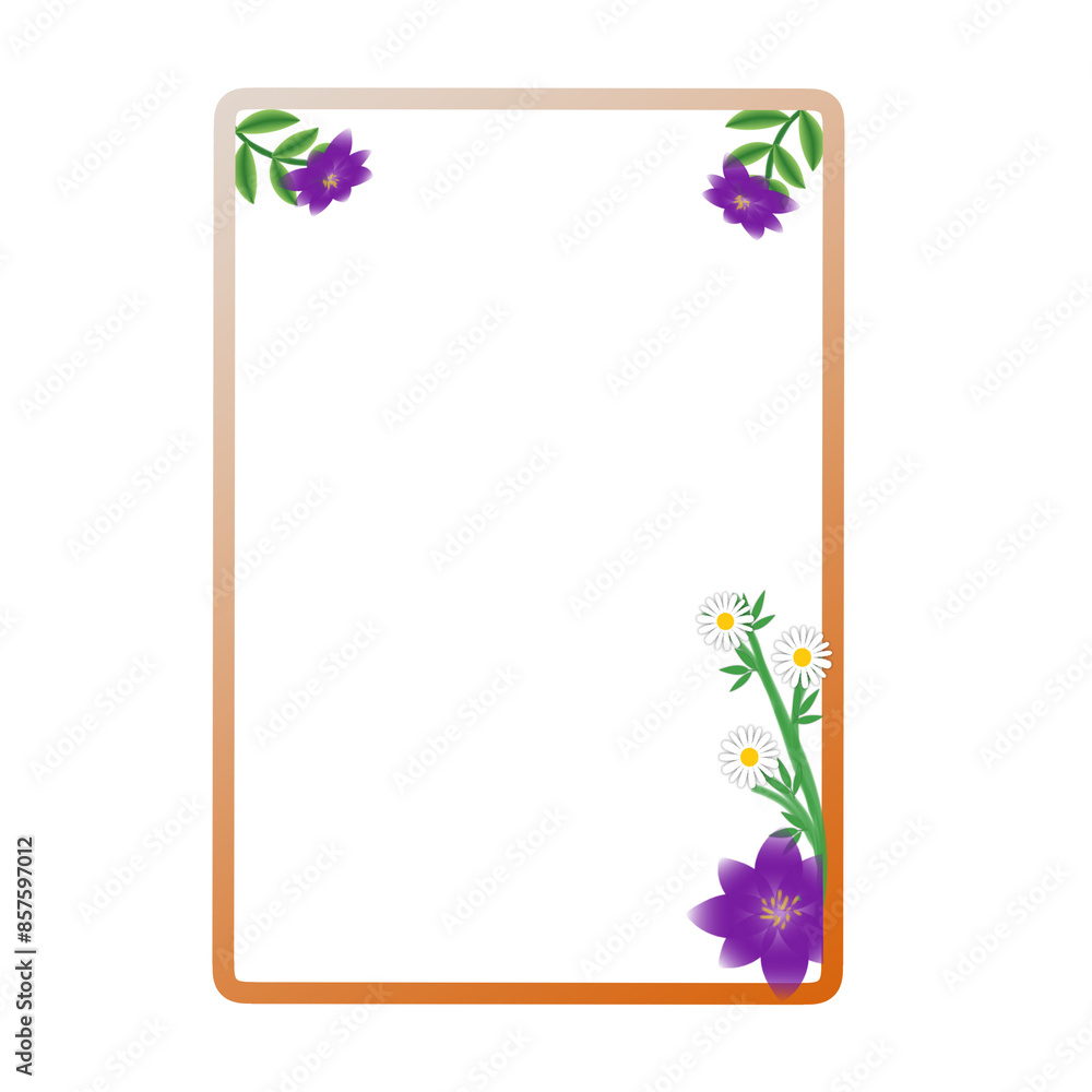 Obraz premium frame with flowers