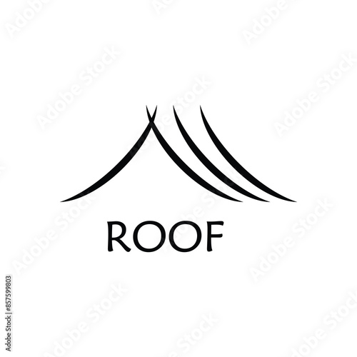 house roof abstract flat icon logo