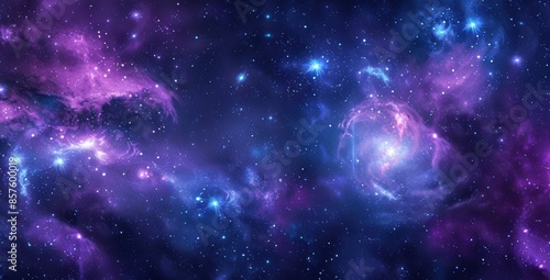 A beautiful, starry night sky with a purple hue