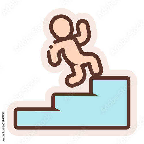 improvement career growing up sticker illustration