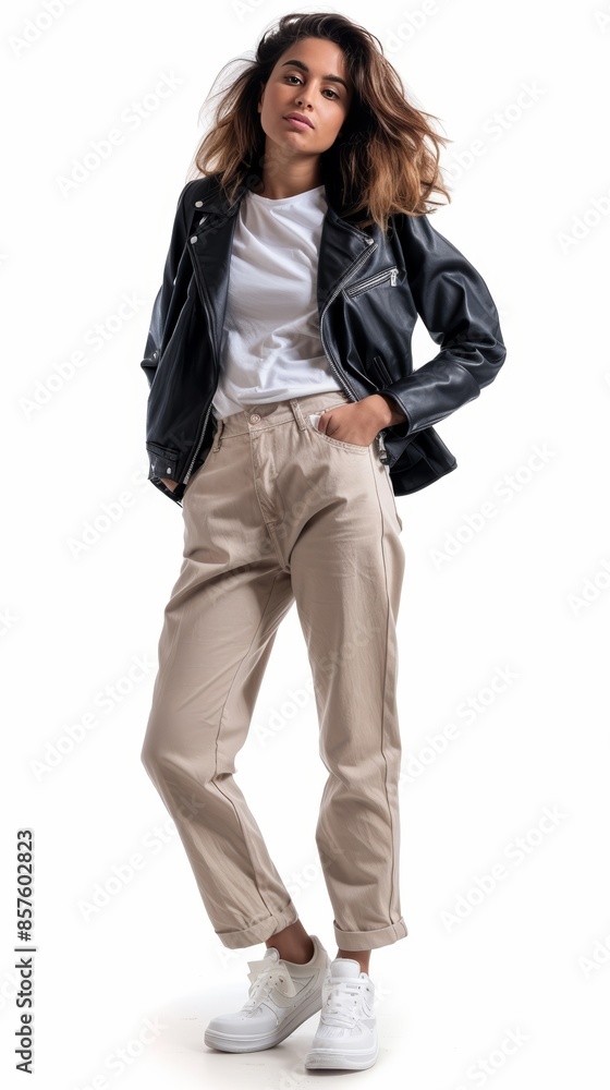 portrait of a woman in casual wear portrait of a woman in casual wear