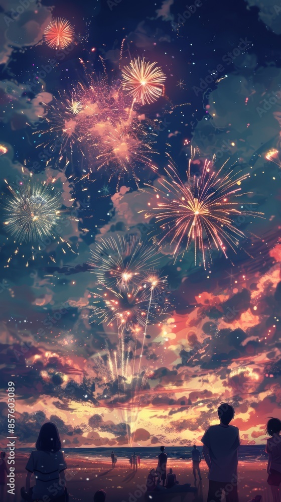 fireworks in the sky fireworks in the sky