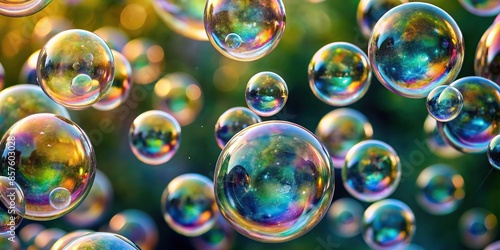Close up of bubbles cluster floating in the air, bubbles, cluster, floating, air,close up, vibrant, round, spherical, shiny