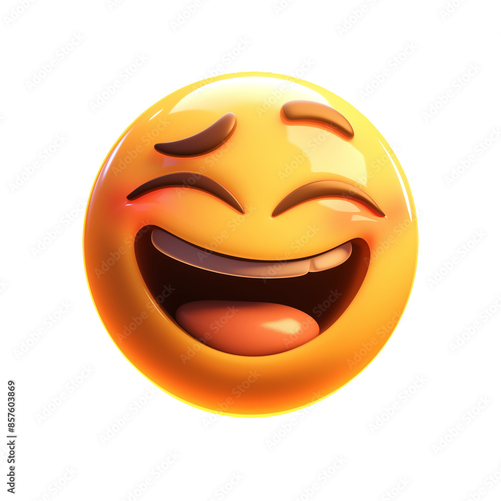 Fototapeta premium Laughing emoji expression