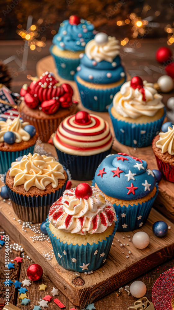 Festive Cupcakes and Sweets Tower: Colorful Christmas Party Decorations with Delicious Edible Designs Festive Cupcakes and Sweets Tower: Colorful Christmas Party Decorations with Delicious Edible Designs