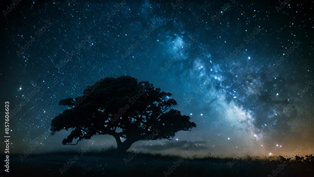 Silhouette of Tree Against Starry Night Sky with Ai generated.
Silhouette of Tree Against Starry Night Sky with Ai generated.