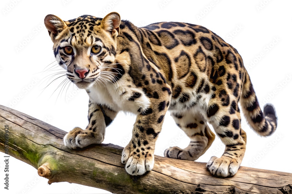 Clouded Leopard On A Branch. This Image Is Perfect For A Story About The Rare And Elusive Clouded Leopard. Clouded Leopard On A Branch. This Image Is Perfect For A Story About The Rare And Elusive Clouded Leopard.