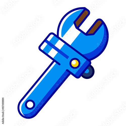 monkey wrench vector illustration on white background
