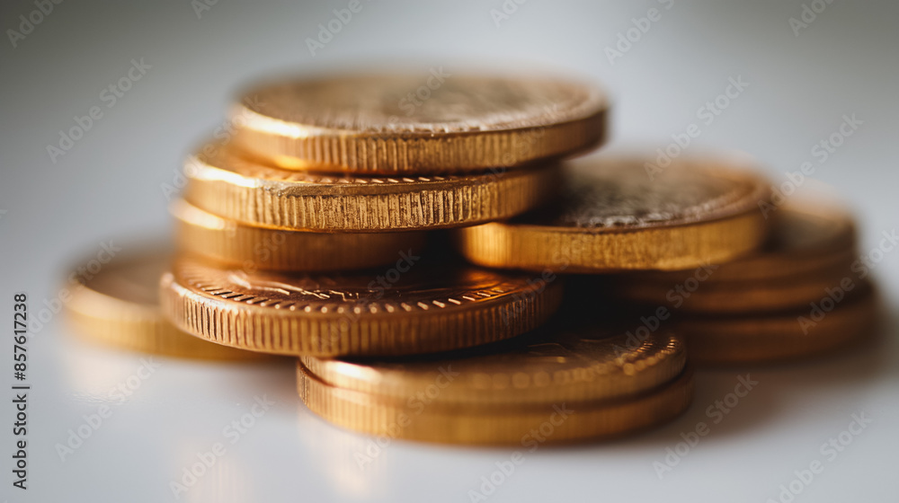 stacks of coins with a gold hue stacks of coins with a gold hue