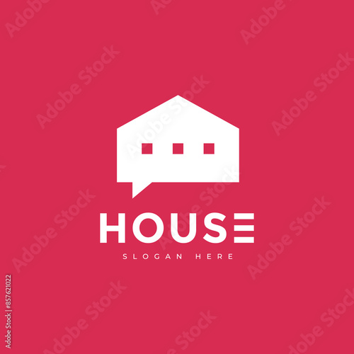house building services colorful logo design graphic vector