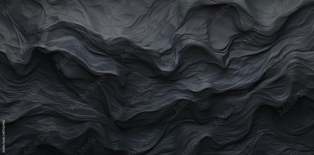 background black grey marbled fabric with a lot of folds background black grey marbled fabric with a lot of folds
