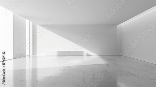 Clean white space with a large empty area and a smooth background.