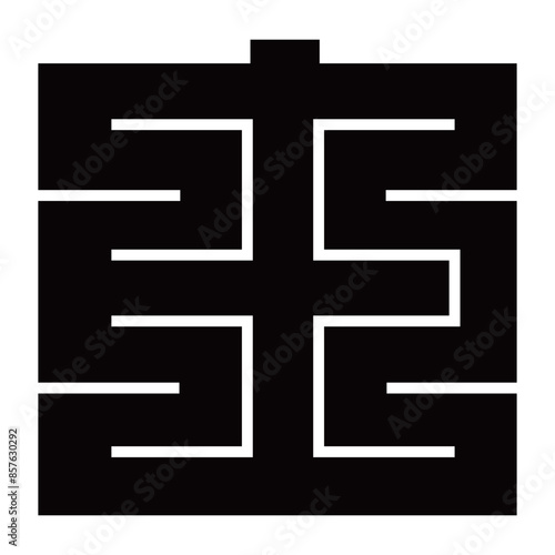 家紋です。角字という種類です。由の形です。
