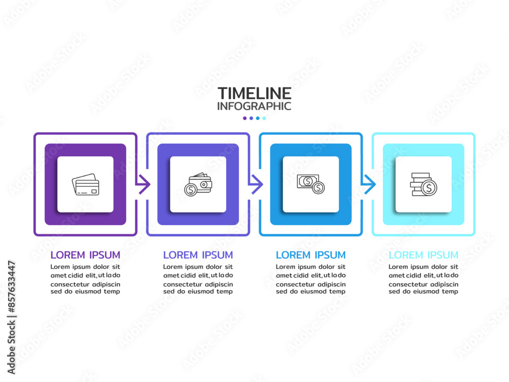 Infographic 4 Step timeline journey, Arrow flat simple infographics template for business, education, web design, banners, brochures, flyers. Vector illustration. Infographic 4 Step timeline journey, Arrow flat simple infographics template for business, education, web design, banners, brochures, flyers. Vector illustration.