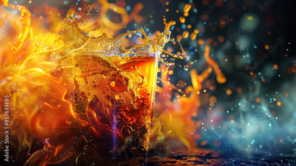 Fototapeta premium Energy drink splashing