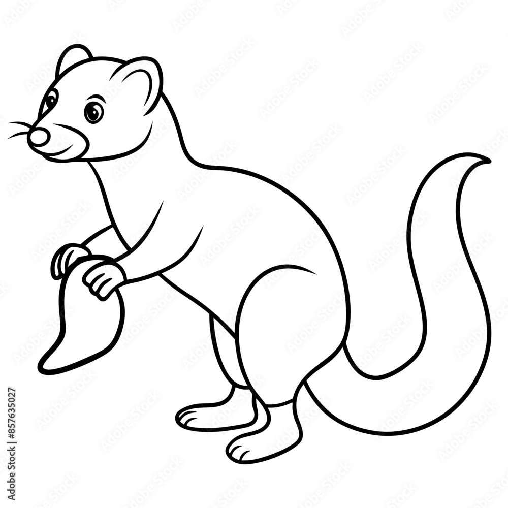 Obraz premium Adorable pets animal for coloring pages