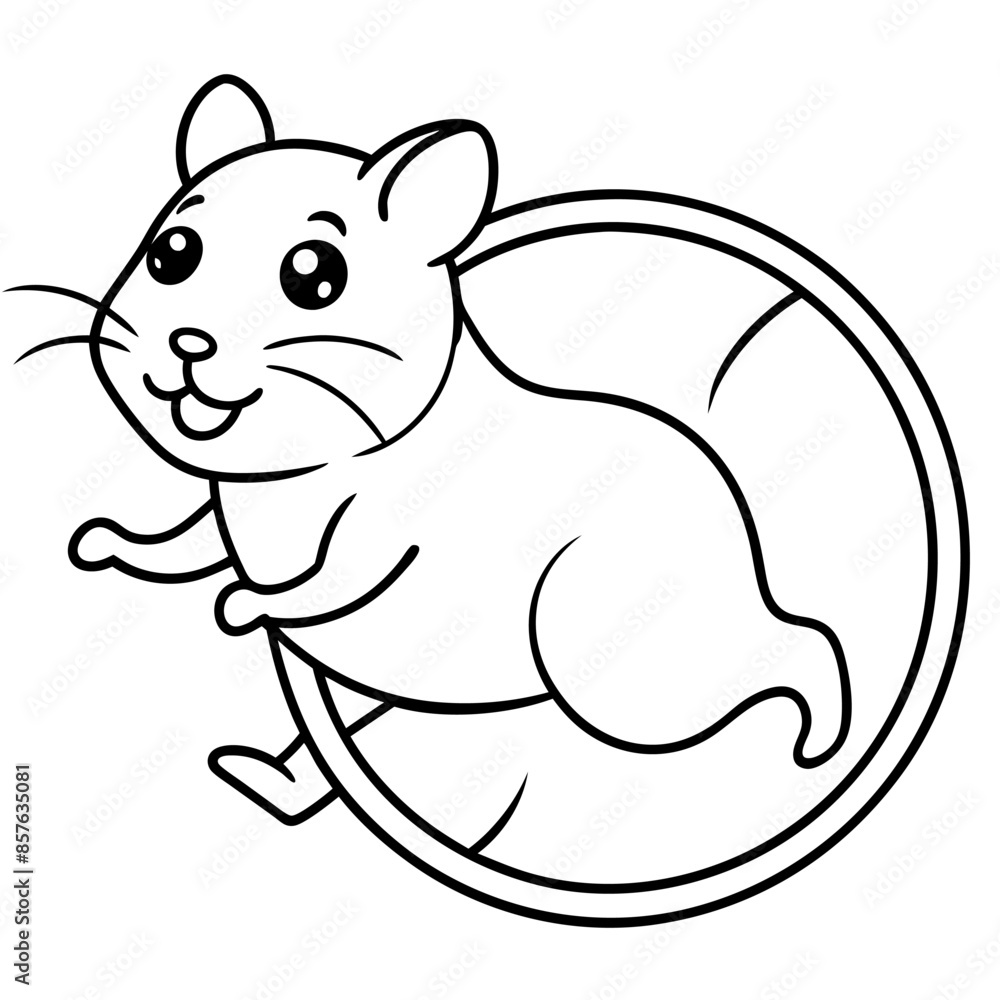 Fototapeta premium Adorable pets animal for coloring pages