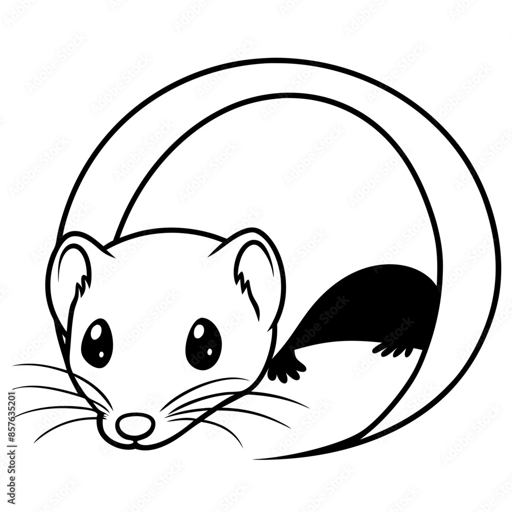 Fototapeta premium Adorable pets animal for coloring pages