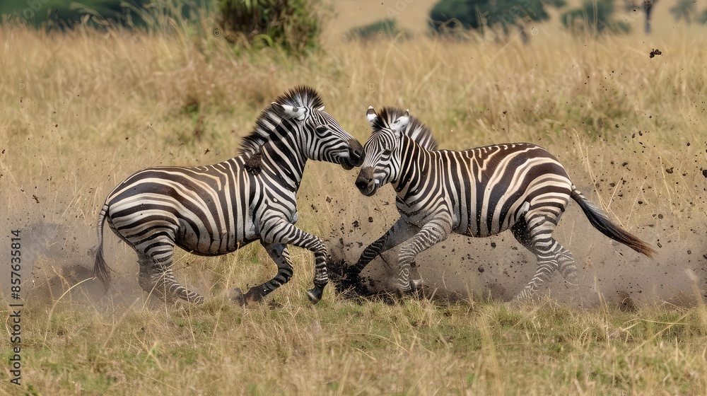 Plains zebra (Equus quagga) in the Masai Mara National Park in Kenya Plains zebra (Equus quagga) in the Masai Mara National Park in Kenya