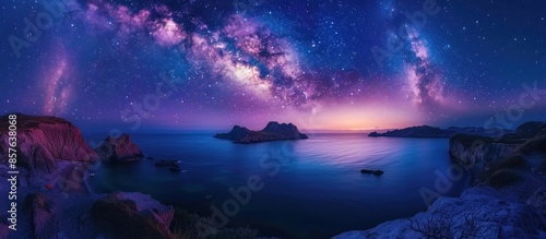 Milky Way Over a Serene Coastal Landscape © Bolustck