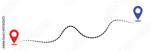Map and location symbols set. Mapping icon collection. Geolocation map path distance. GPS cartography position. Pinpoint, map search, route, navigator 