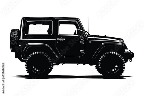 Off road vehicle silhouette vector