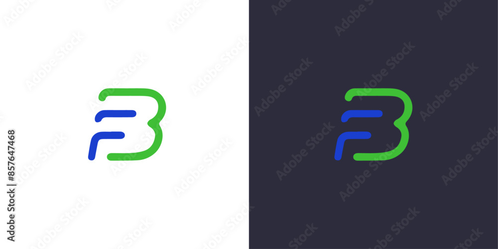 Letter F and B logo monogram, minimal style identity initial logo mark. vector emblem logotype for business cards initials. Letter F and B logo monogram, minimal style identity initial logo mark. vector emblem logotype for business cards initials.
