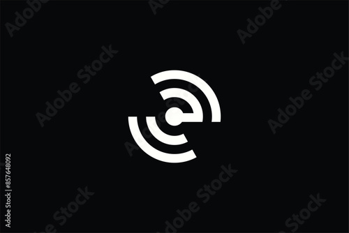 letter C wifi signals logo, letter E C infinity icon logo, letter C wifi symbol element,  mobile logo, wireless icon, wifi, radar wave, s security logo