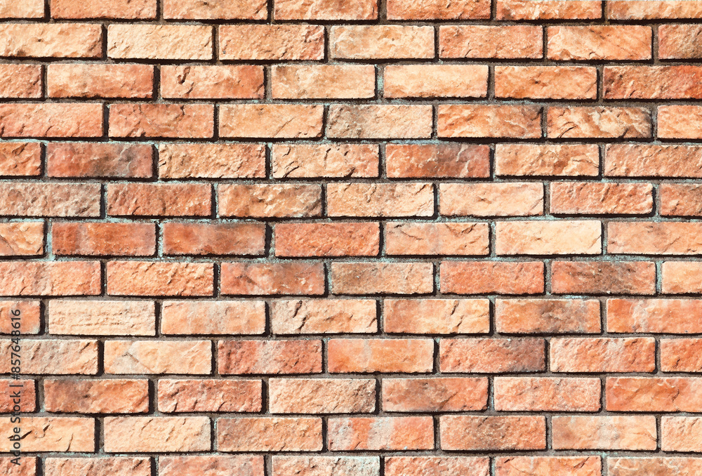 Light and dry textured red brickwork wall texture (Retouched and color manipulated image) Light and dry textured red brickwork wall texture (Retouched and color manipulated image)