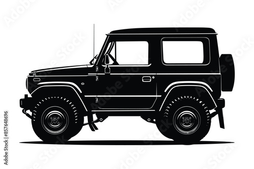 Off road vehicle silhouette vector