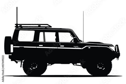 Off road vehicle silhouette vector