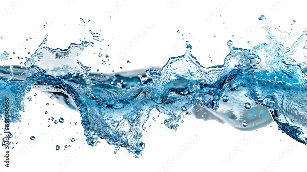 A splash of water with many small droplets. Generate AI image A splash of water with many small droplets. Generate AI image