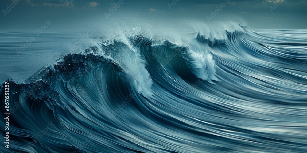 Detailed shot of ocean waves forming a repetitive pattern Detailed shot of ocean waves forming a repetitive pattern