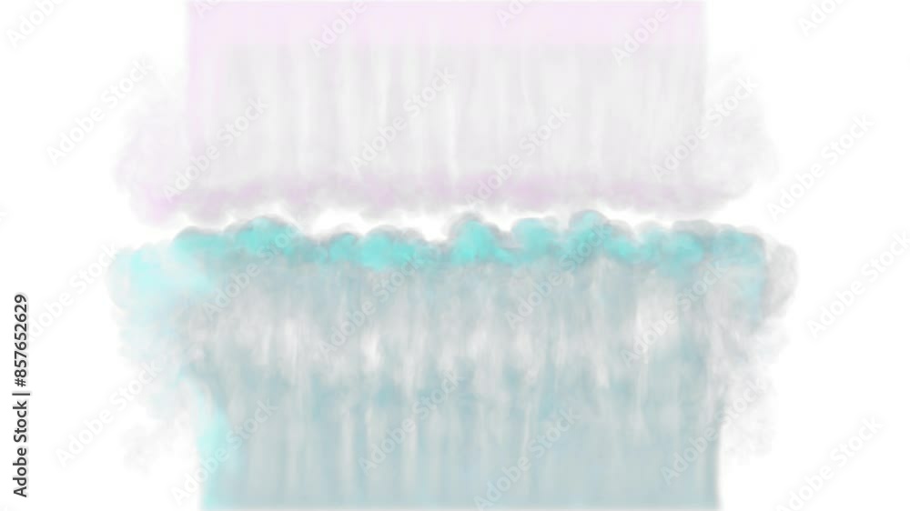Plumes of blue and crimson smoke collide on a white background. Plumes of blue and crimson smoke collide on a white background.