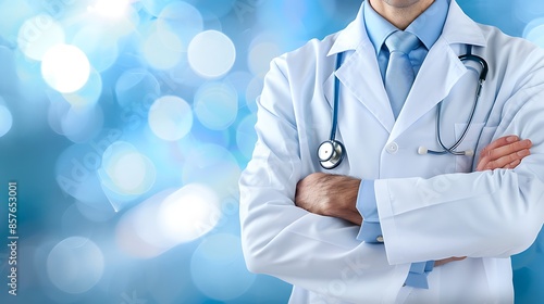 Doctor in White Coat with Stethoscope