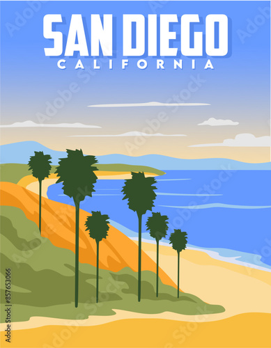 San Diego California united states with beautiful views