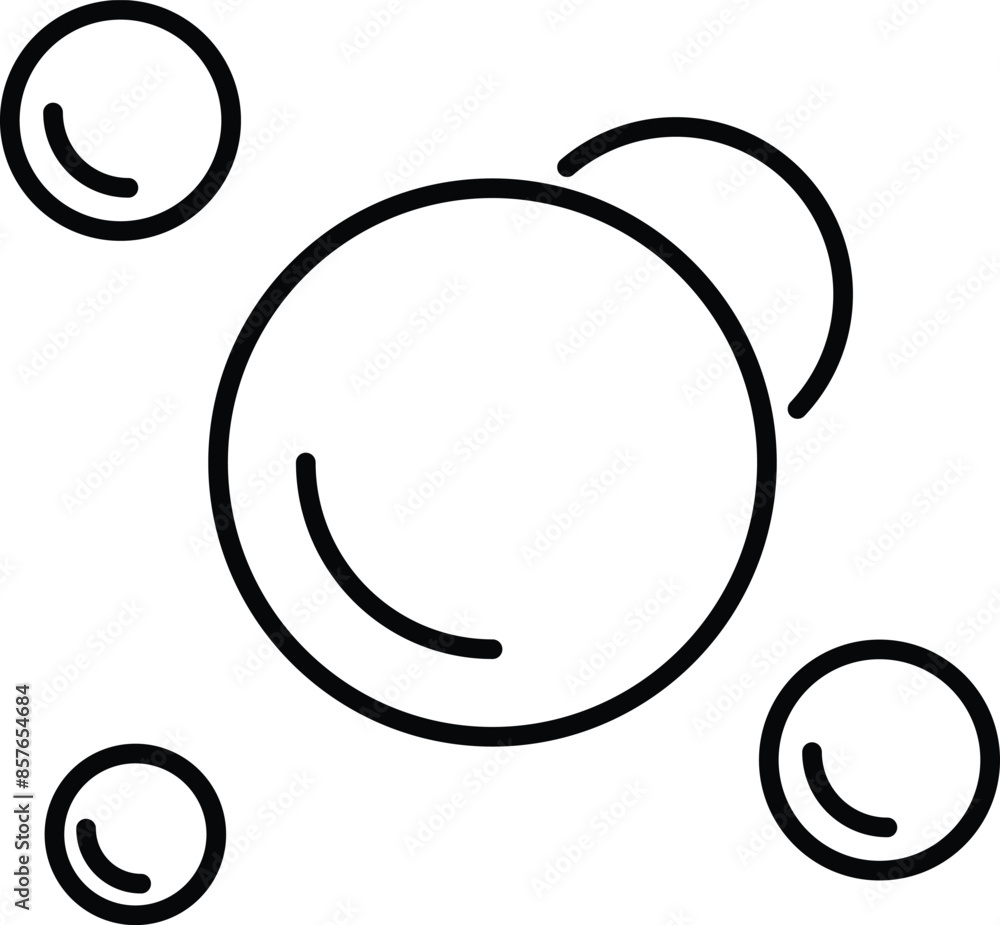 Foam Vector Outline Sign for Design, Infographics, Apps Foam Vector Outline Sign for Design, Infographics, Apps