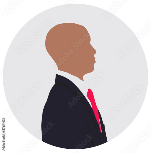 businessman profile side face avatar