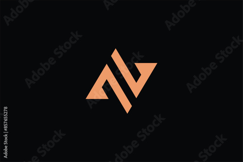 triangle icon logo, triangle letter A iconic geometric logo, letter A logo