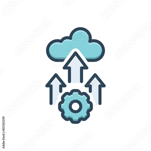 Εκτύπωση καμβά Color illustration icon for potential