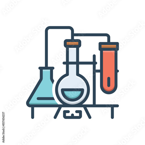 Color illustration icon for chemistry