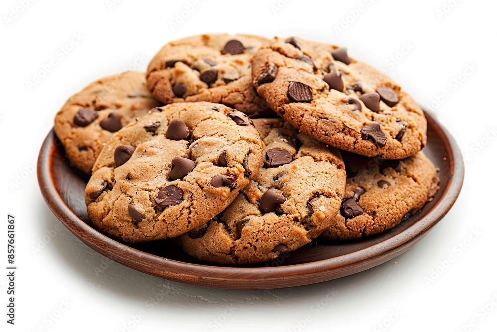 Chocolate Chip Cookies on Authentic Plate Chocolate Chip Cookies on Authentic Plate