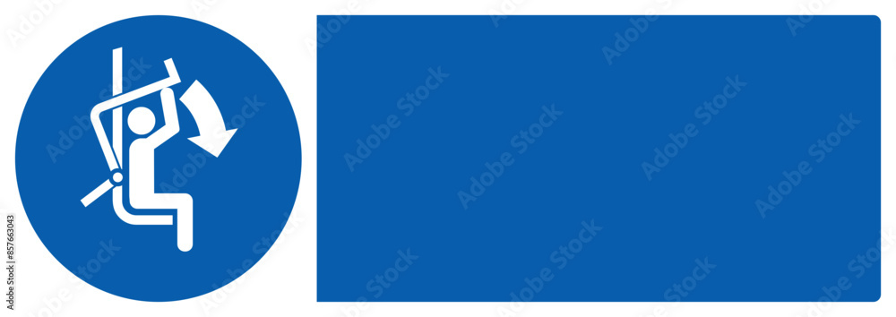 ISO mandatory safety signs_close safety bar of chairlift your custom message here landscape size 1/2 a4,a3,a2,a1 ISO mandatory safety signs_close safety bar of chairlift your custom message here landscape size 1/2 a4,a3,a2,a1